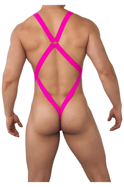 CandyMan 99643X Mesh Bodysuit Color Hot Pink
