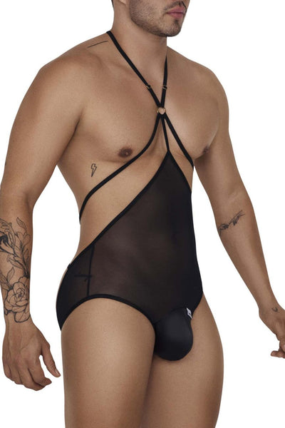 CandyMan 99662X Tulle Bodysuit Color Black