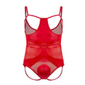 CandyMan 99670X Harness Bodysuit Color Red