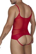 CandyMan 99670X Harness Bodysuit Color Red