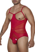 CandyMan 99670X Harness Bodysuit Color Red