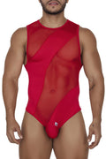 CandyMan 99699X Mesh Bodysuit Color Red