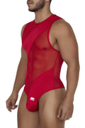 CandyMan 99699X Mesh Bodysuit Color Red