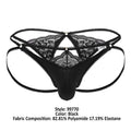 CandyMan 99770 Lace Jock Thongs Color Black