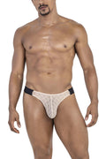 CandyMan 99771 Mesh Thongs Color Beige