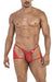 CandyMan 99773 Lace Trunks Thongs Color Red