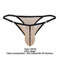 CandyMan 99776 Mesh Thongs Color Beige