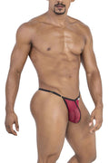 CandyMan 99776 Mesh Thongs Color Burgundy