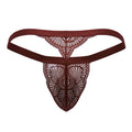 CandyMan 99823 Lace Thongs Color Wine