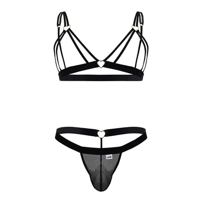 CandyMan 99838 Two Piece Outfit Color Black