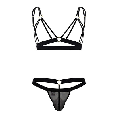 CandyMan 99838 Two Piece Outfit Color Black