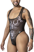 CandyMan 99869 Egyptian Bodysuit Color Black-White