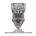 CandyMan 99869 Egyptian Bodysuit Color Nude-Black
