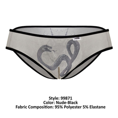 CandyMan 99871 Egyptian Briefs Color Nude-Black