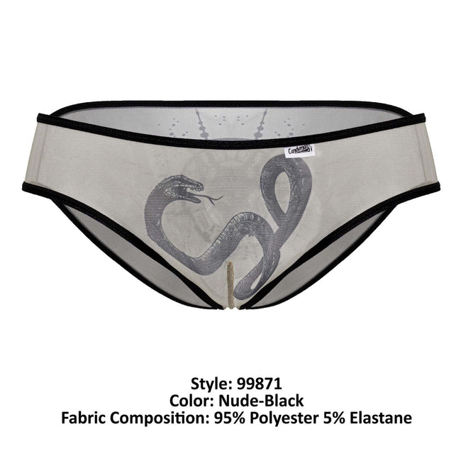 CandyMan 99871 Egyptian Briefs Color Nude-Black