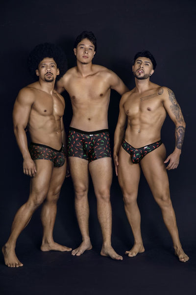 CandyMan 99875 Chili pepper Thongs Color Black Print