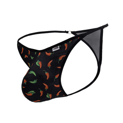 CandyMan 99875 Chili pepper Thongs Color Black Print