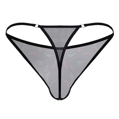 CandyMan 99875 Chili pepper Thongs Color Black Print