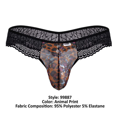 CandyMan 99887 Leopard Thongs Color Animal Print