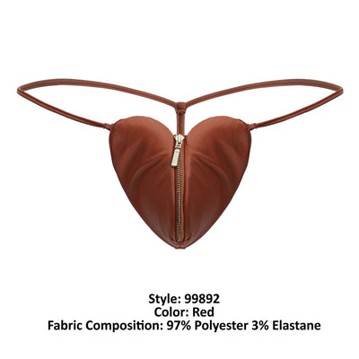 CandyMan 99892 Heart Thongs Color Red