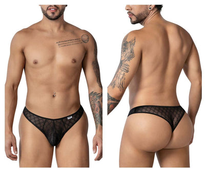 CandyMan 99894 Geometric Mesh Briefs Color Black