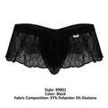 CandyMan 99901 Geometric Mesh Thongs Color Black