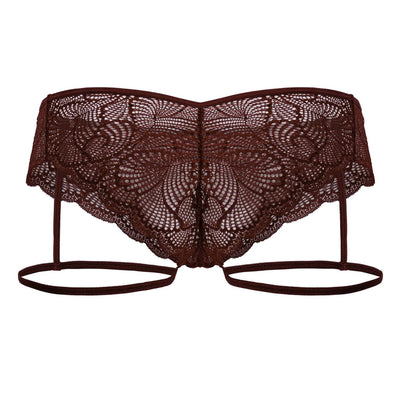 CandyMan 99905 Garter Lace Briefs Color Burgundy
