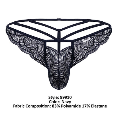 CandyMan 99910 Lace Thongs Color Navy