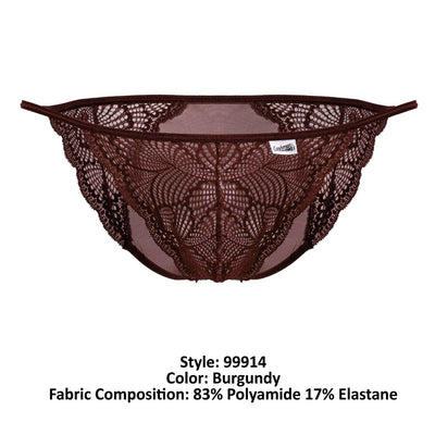 CandyMan 99914 Lace Briefs Color Burgundy