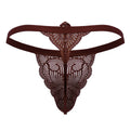 CandyMan 99915 Lace Thongs Color Burgundy