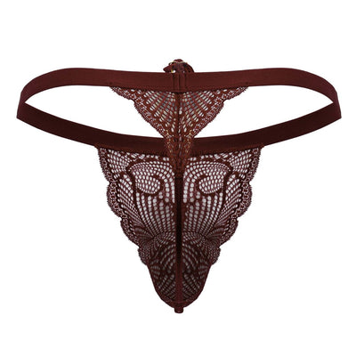CandyMan 99915 Lace Thongs Color Burgundy