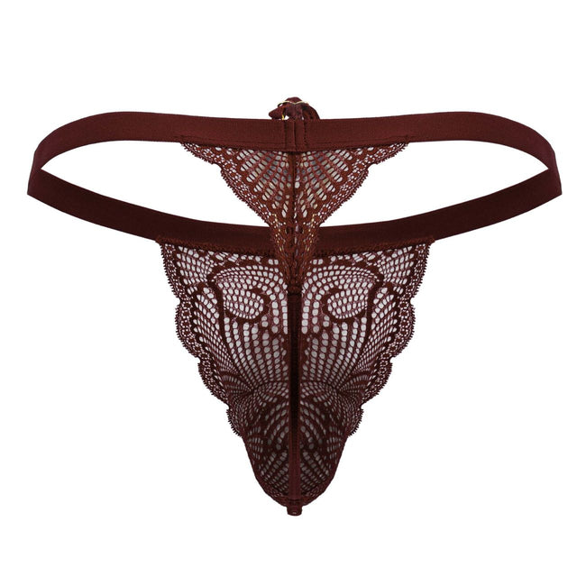 CandyMan 99915 Lace Thongs Color Burgundy