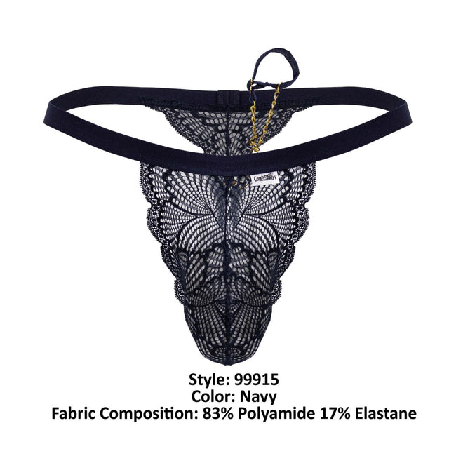CandyMan 99915 Lace Thongs Color Navy