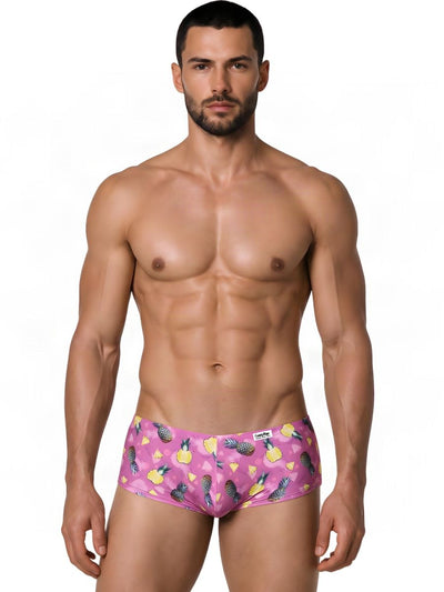 CandyMan 99922 Men's Underwear Printed Low Rise Trunks Color Printed Pink