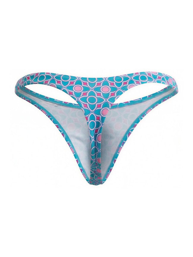 CandyMan 99924 Men's Underwear Printed Thong Color Printed Blue