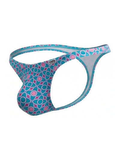 CandyMan 99924 Men's Underwear Printed Thong Color Printed Blue