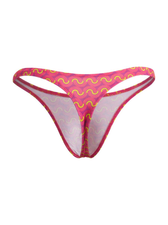 CandyMan 99924 Men's Underwear Printed Thong Color Printed Fuchsia