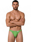 CandyMan 99924 Men's Underwear Printed Thong Color Printed Green