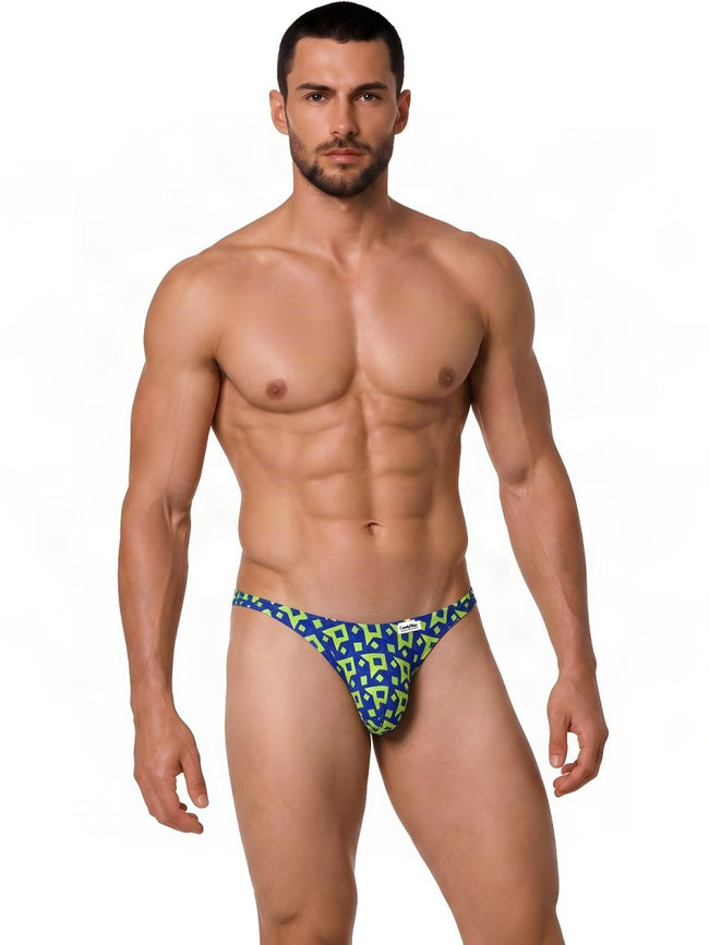 CandyMan 99924 Men's Underwear Printed Thong Color Printed Navy