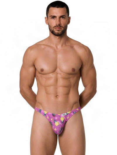 CandyMan 99924 Men's Underwear Printed Thong Color Printed Pink