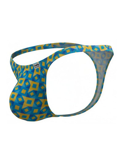 CandyMan 99924 Men's Underwear Printed Thong Color Printed Turquoise