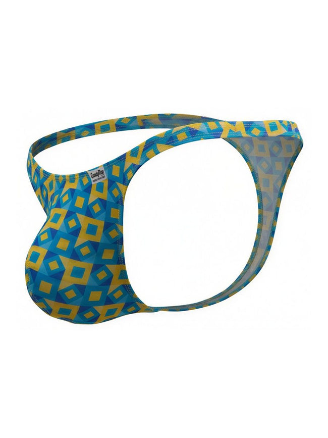 CandyMan 99924 Men's Underwear Printed Thong Color Printed Turquoise