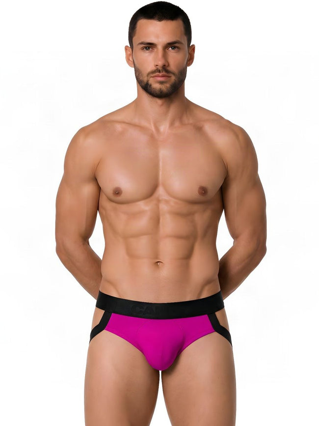 CandyMan 99925 Men's Underwear Supportive Strappy Jockstrap Color Magenta