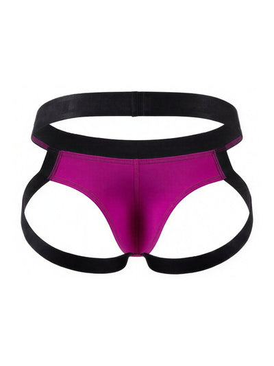 CandyMan 99925 Men's Underwear Supportive Strappy Jockstrap Color Magenta