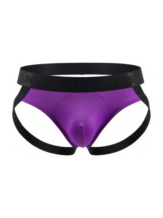 CandyMan 99925 Men's Underwear Supportive Strappy Jockstrap Color Orchid