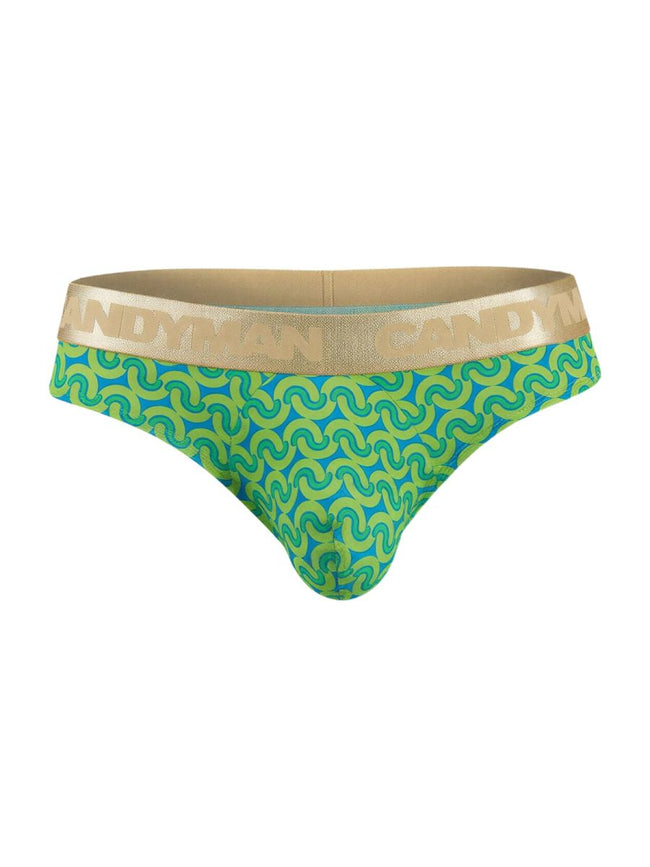 CandyMan 99926 Men's Underwear Printed Briefs Color Printed Green