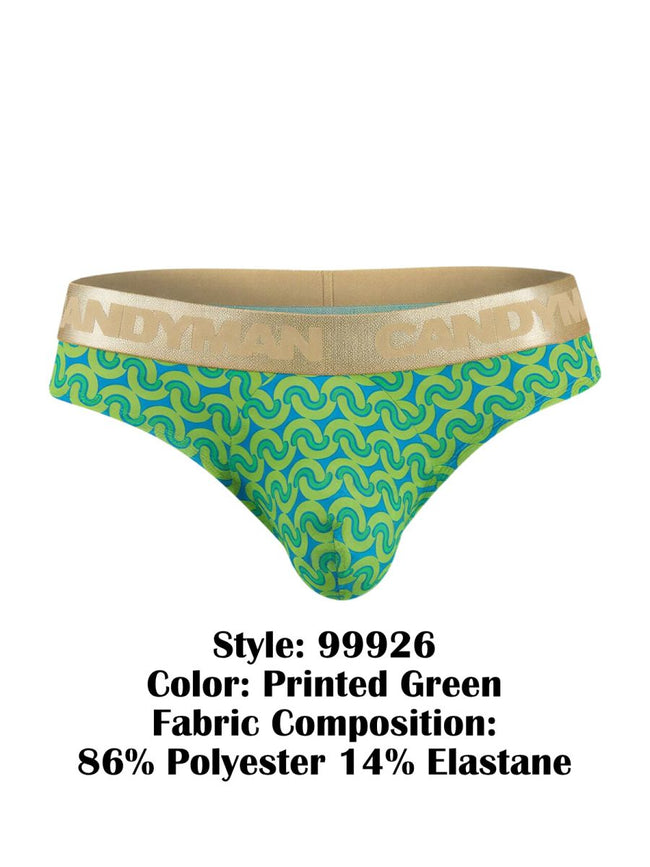 CandyMan 99926 Briefs Color Printed Green