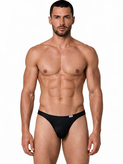 CandyMan 99930 Men's Underwear Sleek Low Rise Thong Color Black
