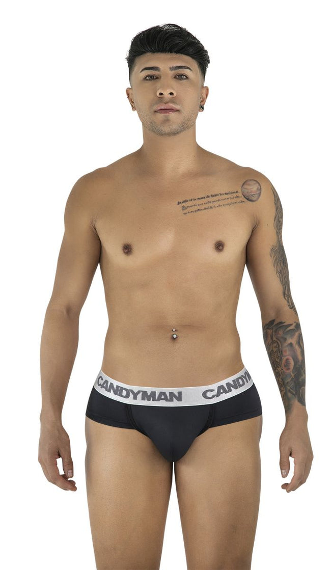 CandyMan 99932 Briefs Color Black-Silver