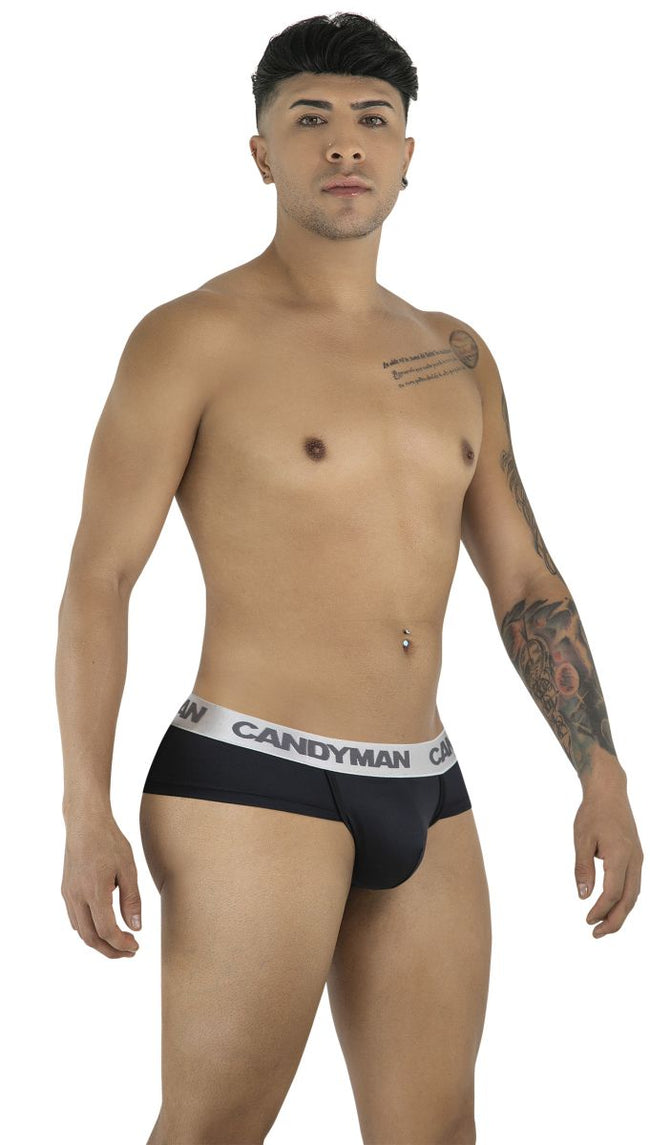 CandyMan 99932 Briefs Color Black-Silver